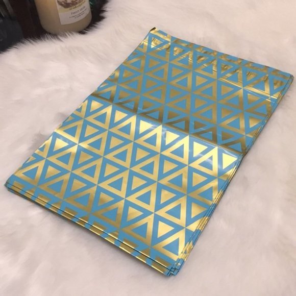 NEW 20 pcs elegant Gold & Teal‎ design poly mailer shipping bags - Picture 5 of 16